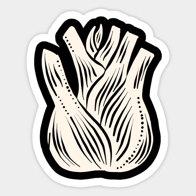 Fennel white Sticker by Rebelform